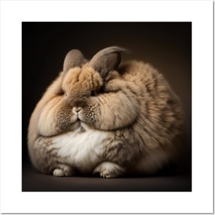 Fluffy Rabbit Posters and Art